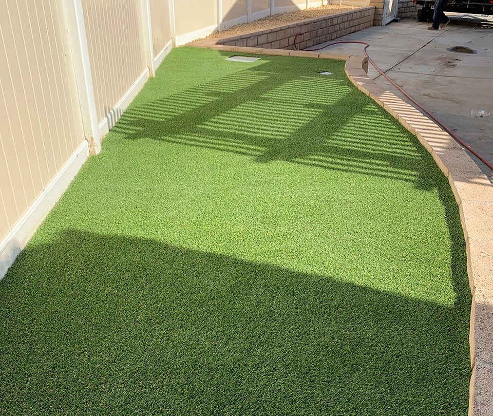 Elevated artificial turf area